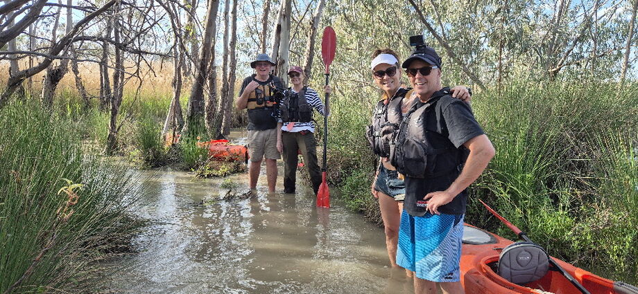 Macquarie Mashes tour in early spring 2025 some walking as the water flows in