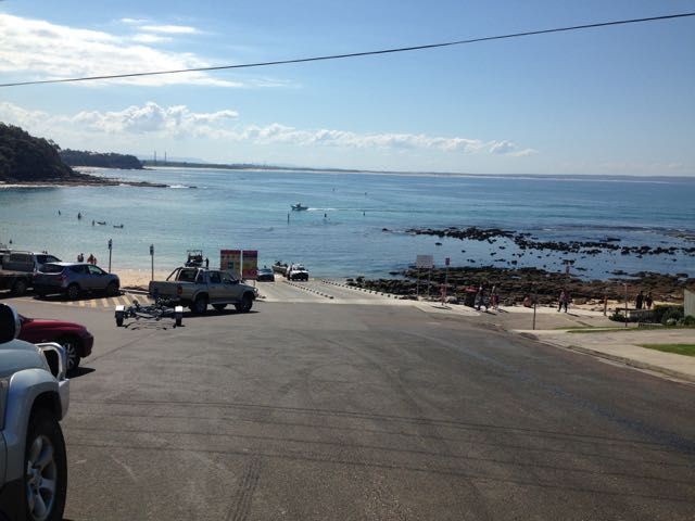 Double boat ramp