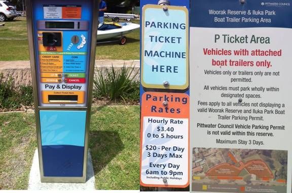 Parking arrangements at Sandy Point Pittwater