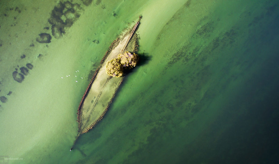 Dorothy H Stirling shipwreck taken by Steve Duncan with a Phantom 3 Pro drone. See more of Steve's photos at steveduncanart.com Sorry, the photo didn't load properly on your system