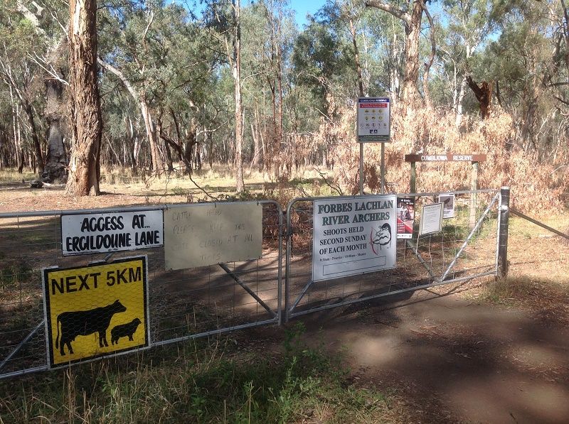 Cumbijowa Reserve- Lachlan river- access gates